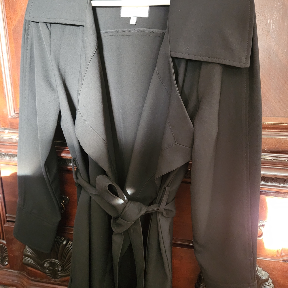 bagatelle Black Tie-Waist Trench-Style Jumpsuit